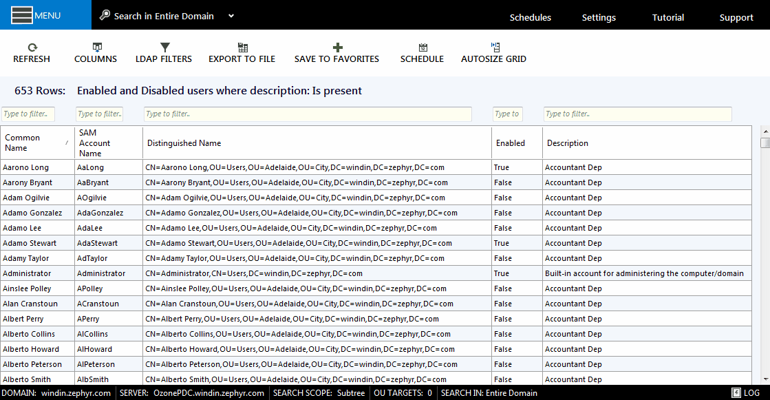 export report to file