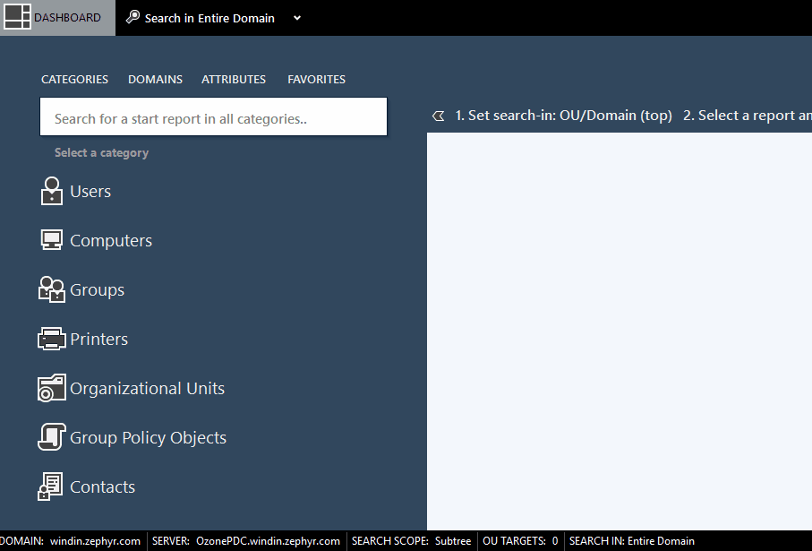  Shows how to search in single OU